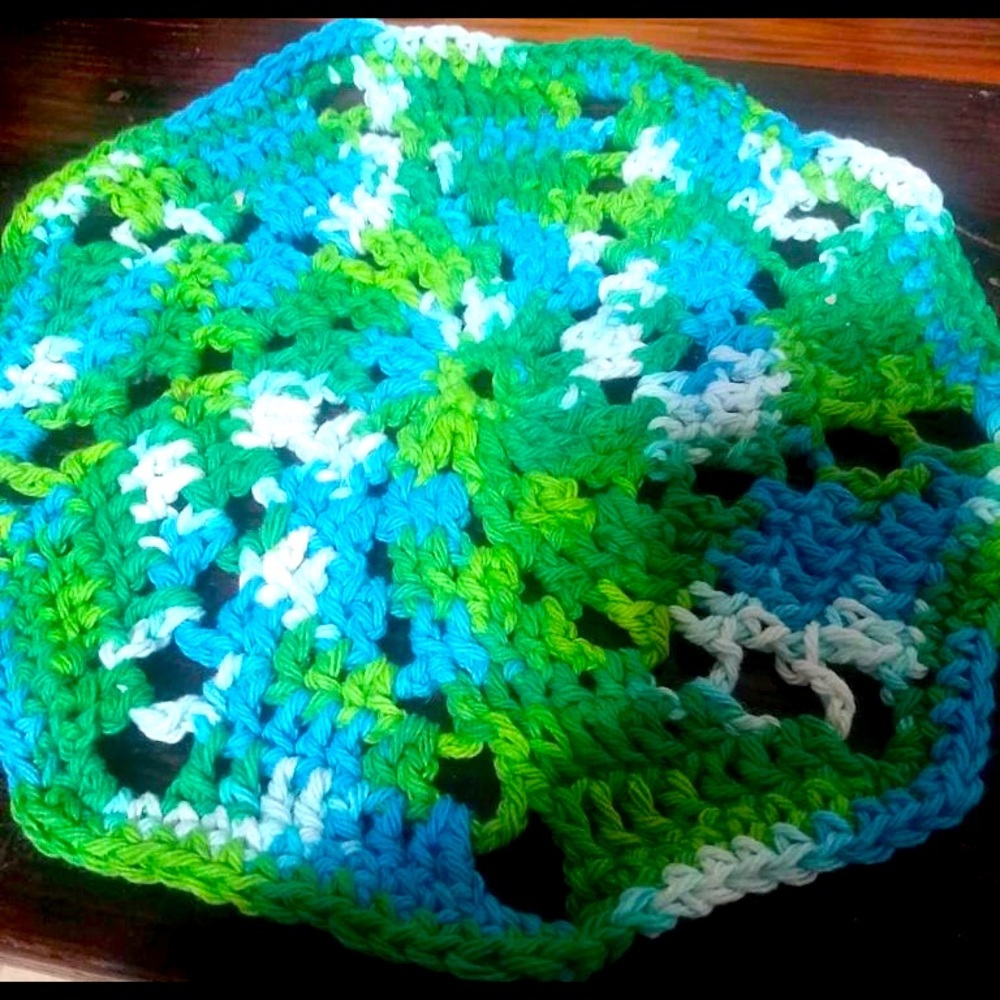 Handmade crochet trivet